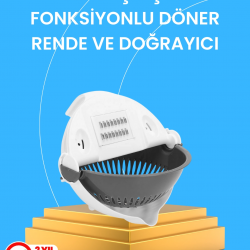 Mey İthalat® Çok Fonksiyonlu Dilimleyici ve Süzgeçli Mutfak Aparatı