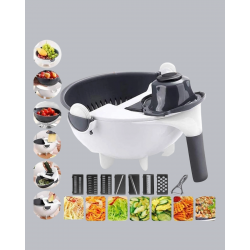 Mey İthalat® Çok Fonksiyonlu Döner Rende Süzgeç Hazneli Ergonomik Sebze Doğrayıcı