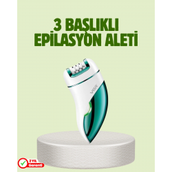 Mey İthalat® Çok Fonksiyonlu Epilatör 600mAh 90 Dakika Kullanım LED Metal Başlık Su Geçirmez