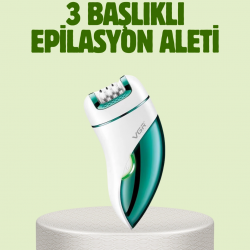 Mey İthalat® Çok Fonksiyonlu Epilatör 600mAh 90 Dakika Kullanım LED Metal Başlık Su Geçirmez