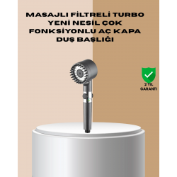 Mey İthalat® Çok Fonksiyonlu Filtreli Duş Başlığı Masaj Etkili