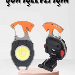 Mey İthalat® Çok İşlevli Acil Durum Işığı USB Şarjlı Cep Feneri 7 Farklı Mod