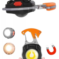 Mey İthalat® Çok İşlevli Acil Durum Işığı USB Şarjlı Cep Feneri 7 Farklı Mod