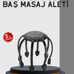 Mey İthalat® Çok Noktalı Elektrikli Kafa Masaj Cihazı 3 Modlu Rahatlatıcı Masaj