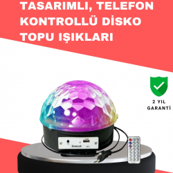 Mey İthalat® Çok Renkli LED Masaüstü Disko Topu Parti Aydınlatma Cihazı