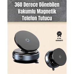 Mey İthalat® Çok Yönlü Döner Başlıklı Vakumlu Araç Telefon Standı – Sert Yollarda Stabil Kullanım