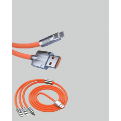 Mey İthalat® Çoklu Cihaz Dostu 120 W Hızlı Şarj Kablosu – Tek Kablo ile Her Cihaz Elinizin Altında