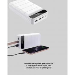 Mey İthalat® Çoklu Cihaz Uyumlu LED Ekranlı 50000 mAh Powerbank