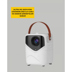 Mey İthalat® Çoklu Giriş Destekli Projektör – HDMI, USB ve Kulaklık Bağlantı Seçenekleriyle Geniş Uyumluluk