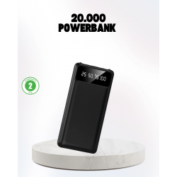 Mey İthalat® Çoklu Güvenlik Korumalı 20.000 mAh Powerbank Fener Özellikli