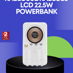 Mey İthalat® Çoklu Kablo Çıkışlı Taşınabilir Powerbank Kompakt Tasarım