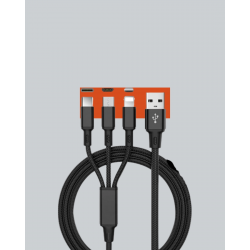 Mey İthalat® Çoklu USB Şarj Kablosu – 1,2m Hızlı Şarj, 3A Güçlü Akım