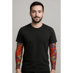 Mey İthalat® Çorap Dövme Giyilebilir Kol Bacak Dövmesi Likralı 2 Adet Model 4