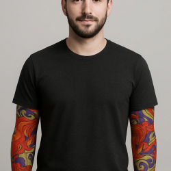 Mey İthalat® Çorap Dövme Giyilebilir Kol Bacak Dövmesi Likralı 2 Adet Model 4