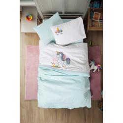 Mey İthalat®   Box Punch Nakışlı Bebek Nevresim Takımı Dolly