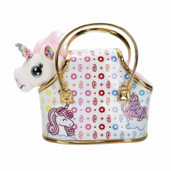 Mey İthalat® Taşıma Çantalı Peluş Unicorn Lou Lou