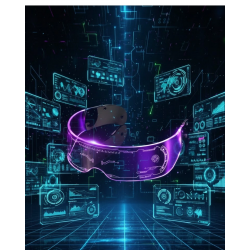 Mey İthalat® Cyberpunk LED Gözlük Çok Modlu Işıklı Parti ve Festival Aksesuarı