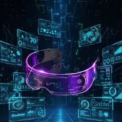 Mey İthalat® Cyberpunk LED Gözlük Çok Modlu Işıklı Parti ve Festival Aksesuarı