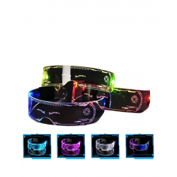 Mey İthalat® Cyberpunk LED Gözlük Çok Modlu Işıklı Parti ve Festival Aksesuarı