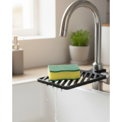 Mey İthalat® Damlama Tepsili Musluk Sünger Tutucu Tezgâh Üstü Düzenleyici