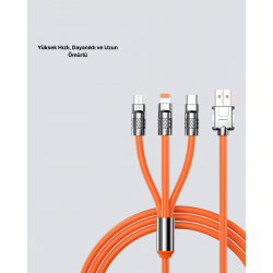 Mey İthalat® Dayanıklı Hızlı Şarj Kablosu – Esnek, Kırılmaz ve Yüksek Hızlı Veri Aktarım Destekli