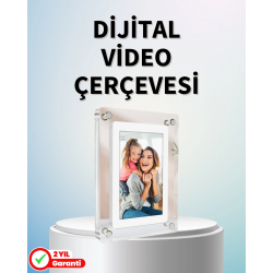 Mey İthalat® Dayanıklı ve Hafif Tasarım – 7 İnç Dijital Fotoğraf Çerçevesi Ev ve Ofis İçin