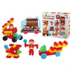 Mey İthalat® Kaktüs Bloklar İtfaiye 55 Parça