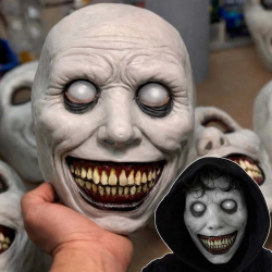Mey İthalat® Dehşet Gülüşlü Donuk Göz Efektli Korku Maskesi 22x18 cm