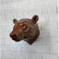 Mey İthalat® Dekoratif Ayı Duvar Heykeli Asılabilir Hediyelik 25x19 cm