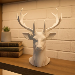 Mey İthalat® Dekoratif Beyaz Geyik Biblo Salon ve Raf Dekoru