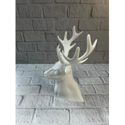 Mey İthalat® Dekoratif Beyaz Geyik Biblo Salon ve Raf Dekoru