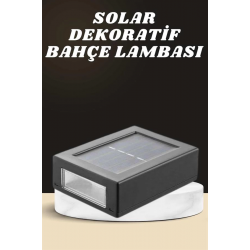 Mey İthalat® Dekoratif Duvar Lambası Solar Güneş Enerjili Bahçe Aydınlatması