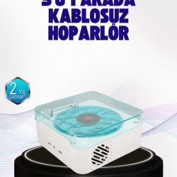 Mey İthalat® Dekoratif Gece Işıklı Bluetooth Hoparlör – Zaman ve Pil Ekranlı