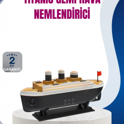 Mey İthalat® Dekoratif Gemi Modeli 7 Renk Işıklı Hava Nemlendirici ve Oda Kokusu Difüzörü