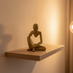 Mey İthalat® Dekoratif Sarı İnsan Figürü Modern Masa ve Raf Süsü