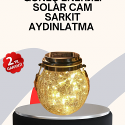 Mey İthalat® Dekoratif Solar Cam Şişe LED Lamba Gün Işığı Renk