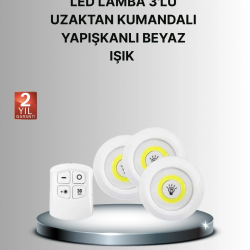 Mey İthalat® Dekoratif ve Pratik 3’lü Kumandalı Spot LED Aydınlatma