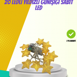 Mey İthalat® Dekoratif Yıldız Led Aydınlatma 20 Ledli 5 Metre Günışığı