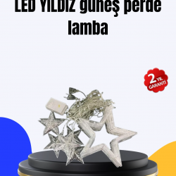 Mey İthalat® Dekoratif Yıldız Peri Led Perde 3x3 Metre Ortam Işığı