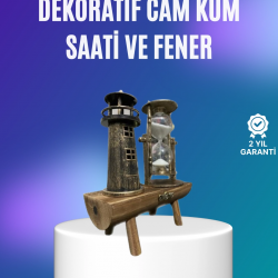 Mey İthalat® Deniz Feneri Şeklinde El Yapımı Kum Saati – Ev ve Ofis İçin Zarif Süs