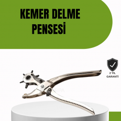 Mey İthalat® Deride Kemer Çanta Ayakkabı Delme Pensesi 6 Uçlu Döner Başlıklı Tamir Aleti