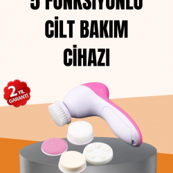 Mey İthalat® Derin Temizleme ve Masaj İçin 5 Başlıklı Yüz Cilt Bakım Aleti