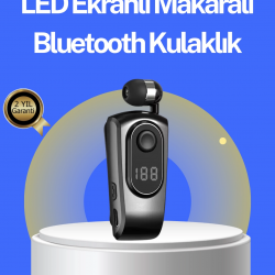 Mey İthalat® Dijital Ekranlı Bluetooth Kulaklık – Titreşimli Bildirim, 25 Saat Kullanım