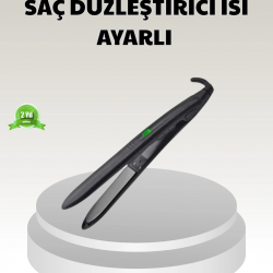 Mey İthalat® Dijital Ekranlı Isı Ayarlı Saç Düzleştirici –  Titanyum Plaka, Seyahat Dostu Tasarım