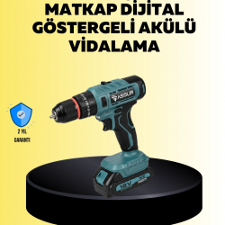 Mey İthalat® Dijital Ekranlı Matkap Seti Çift Akülü