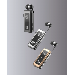 Mey İthalat® Dijital Ekranlı ve Hızlı Şarjlı Bluetooth 5.2 Makaralı Kulaklık