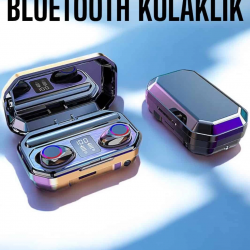 Mey İthalat® Dijital Göstergeli Bluetooth Bağlantılı Kulaklık Dokunmatik Kontrol