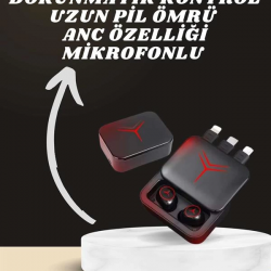 Mey İthalat® Dijital Göstergeli Powerbank Kablosuz Kulaklık ve 7 Kordonlu Yeni Nesil Akıllı Saat Dokunmatik Kontrol