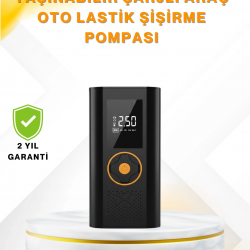 Mey İthalat® Dijital Göstergeli Taşınabilir Hava Kompresörü Güçlü Şişirme Performansı