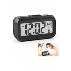 Mey İthalat® Dijital Işıklı Alarmlı Çalışma Masası Ekran Pilli Çalar Saat